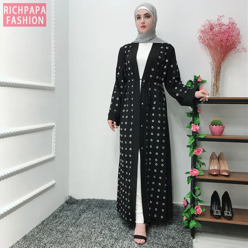 Женское кимоно Caftan Abaya мусульманское платье Дубая индейка женская одежда