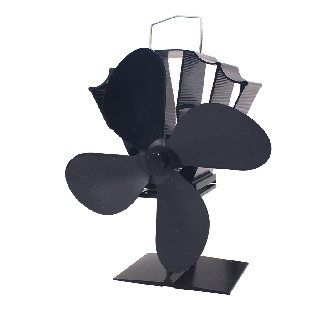 

4-Blade Automatic Heat Powered Stove Fan Heat Distribution Energy-Saving Thermal Home Wood Fireplace Fans