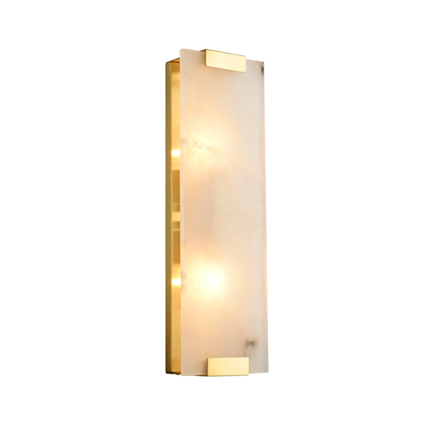 

Chinese All-copper Cloud Stone Wall Lamps Marble Modern Bedroom Living Room Corridor Aisle Mirror Headlights Wall Light Fixtures