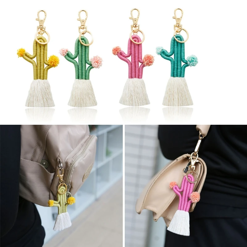 

Подвески в форме кактуса, персонализированные женские кольца для ключей, многофункциональные Украшения для хранения автомобильных дверей,...