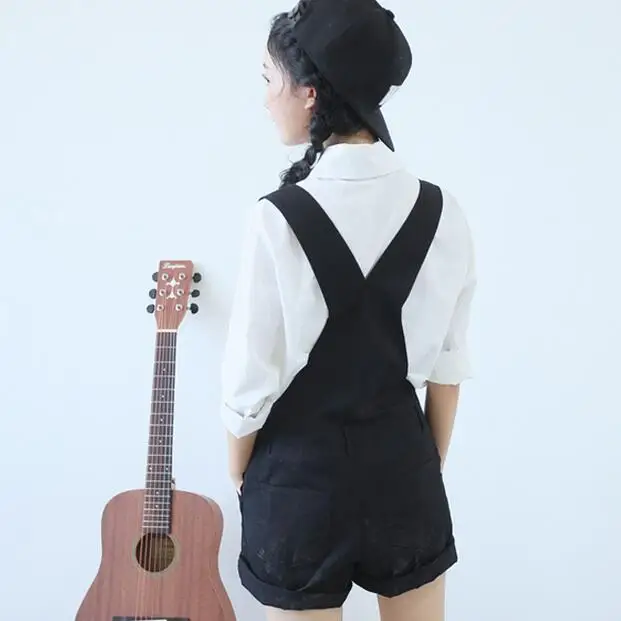 Женский джинсовый комбинезон с шортами розовый/белый/черный весна-лето 2019 |