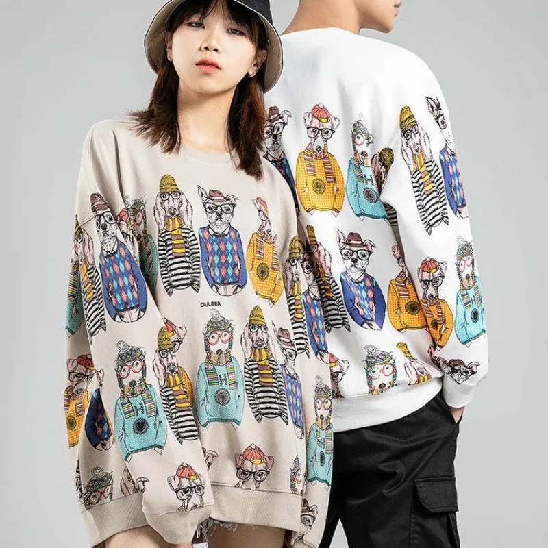 

Autumn Winter Hot Style Plus Velvet Thickened Cola Sweater Gay Style In Tide Brand Letter Embroidery Printing Couple Clothes