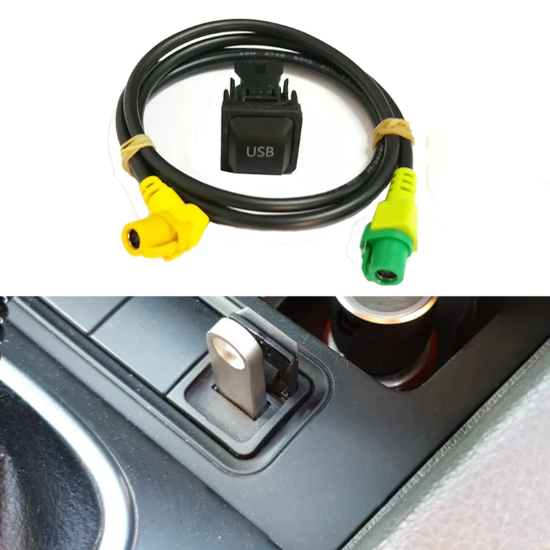 Автомобильный USB кабель для переключения, кабель для VW Passat B6 B7 Golf 6 Polo Bora CC RCD 510 RNS 315 USB AUX адаптер, аудио кабель