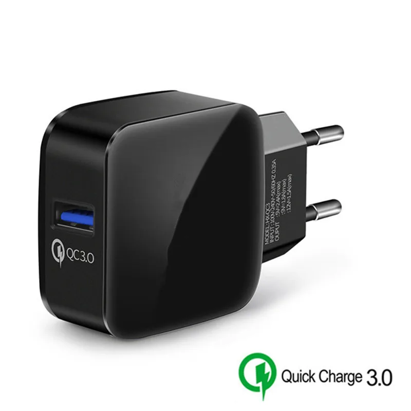 Быстрое зарядное устройство QC 3 0 USB для Samsung A50 A20 A80 S8 S9 Huawei P30 Lite P20 Honor 20 9X OnePlus 7 Pro