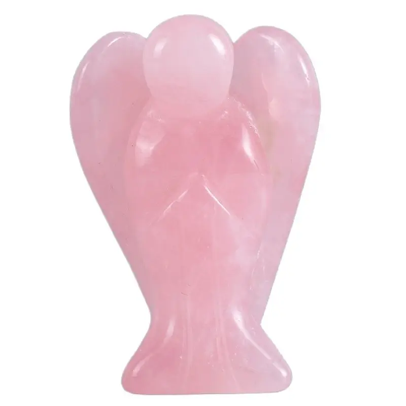 Милые фигурки Ангела из натурального камня миниатюрные ручной работы розового