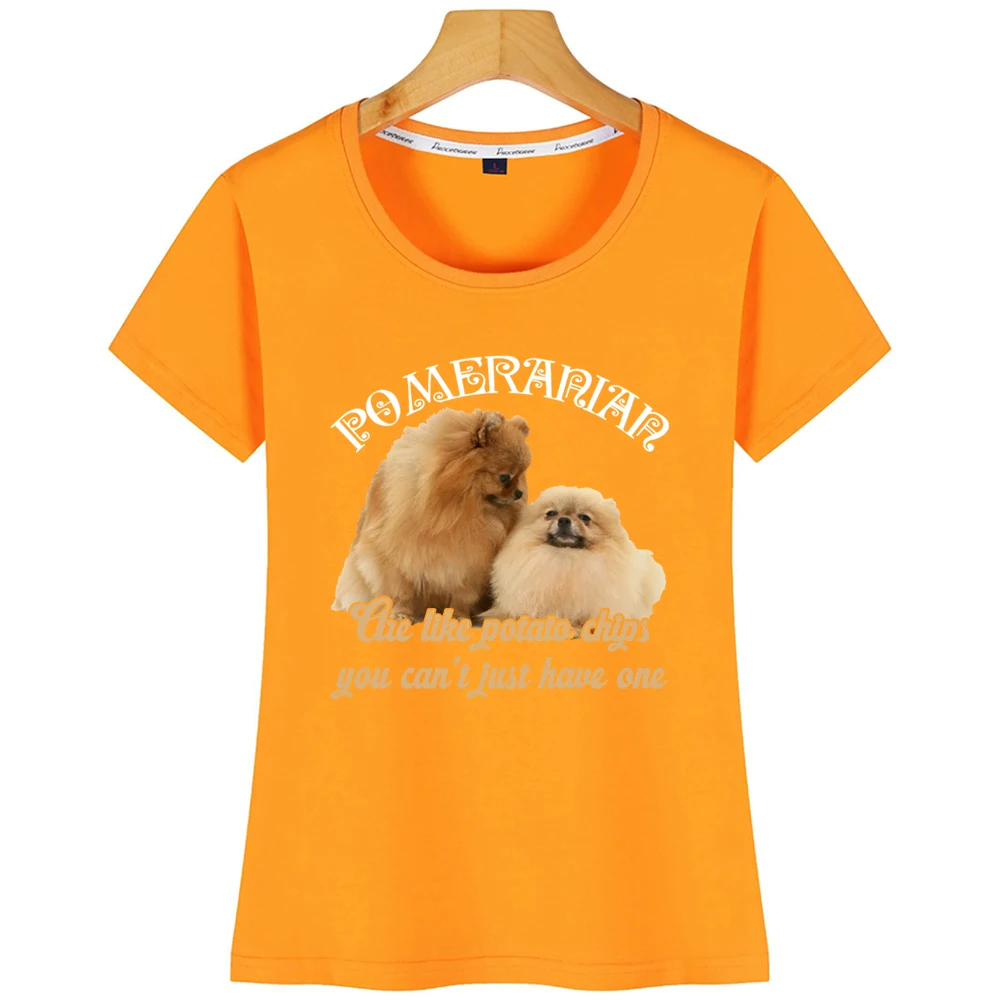 Топы Футболка Для женщин померанского шпица любовь собаки Kawaii надписями