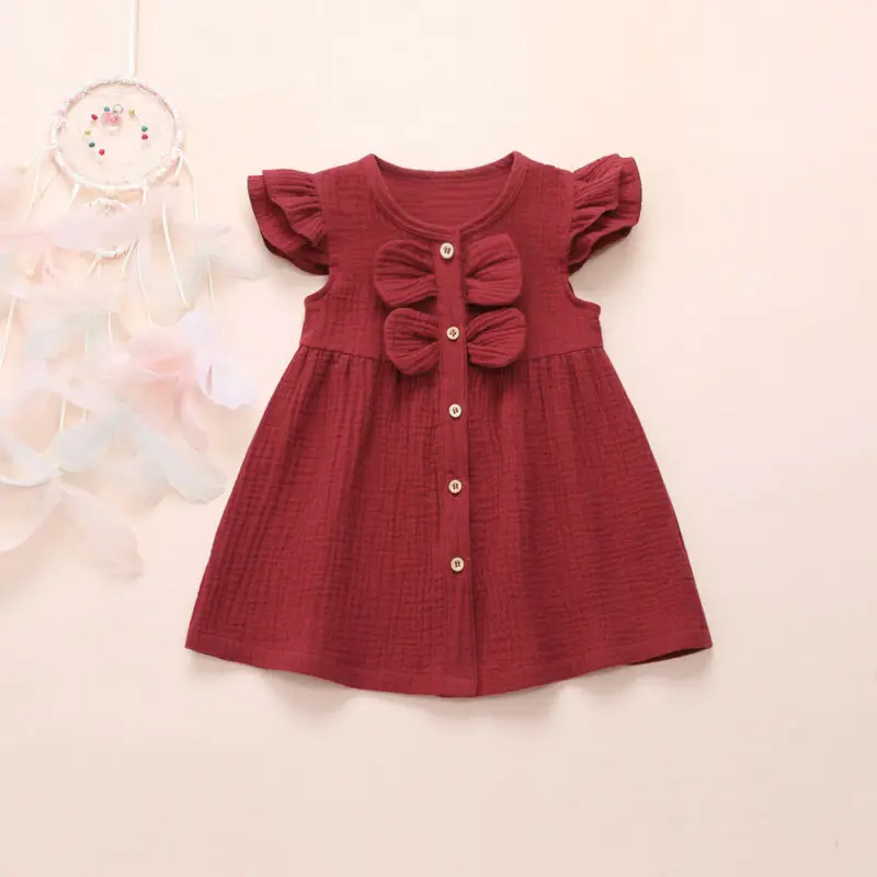 Новинка летняя одежда для малышей маленьких девочек детское льняное хлопковое