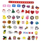 Подвески для обуви из ПВХ + браслет + кружевной адаптер с мультяшными животными львом кроком декоративные аксессуары для обуви подарки для детской вечерние оптом 50 шт.