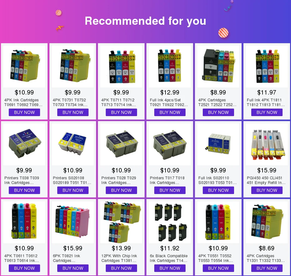 Printers T038 T039 Ink Cartridges Compatible For Epson Stylus C41 C41UX C43UX C45 CX1500 CX1500V Printer Cartridge Inkjet