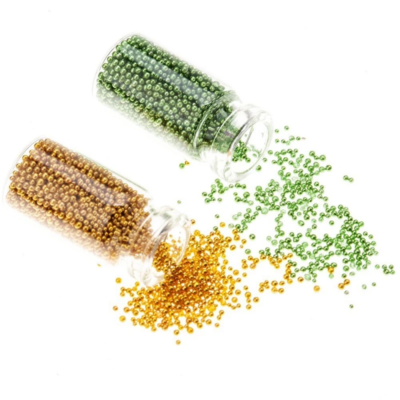 

Decorations Nail Art Kit mini caviar beads & Nail Art glitter in 12 assorted color