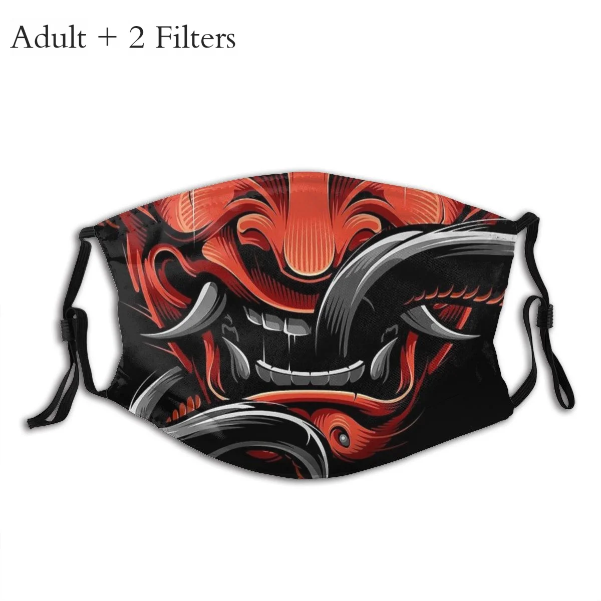 Моющаяся маска для рта Hannya Red Ver они Япония Самурай демон многоразовые маски лица