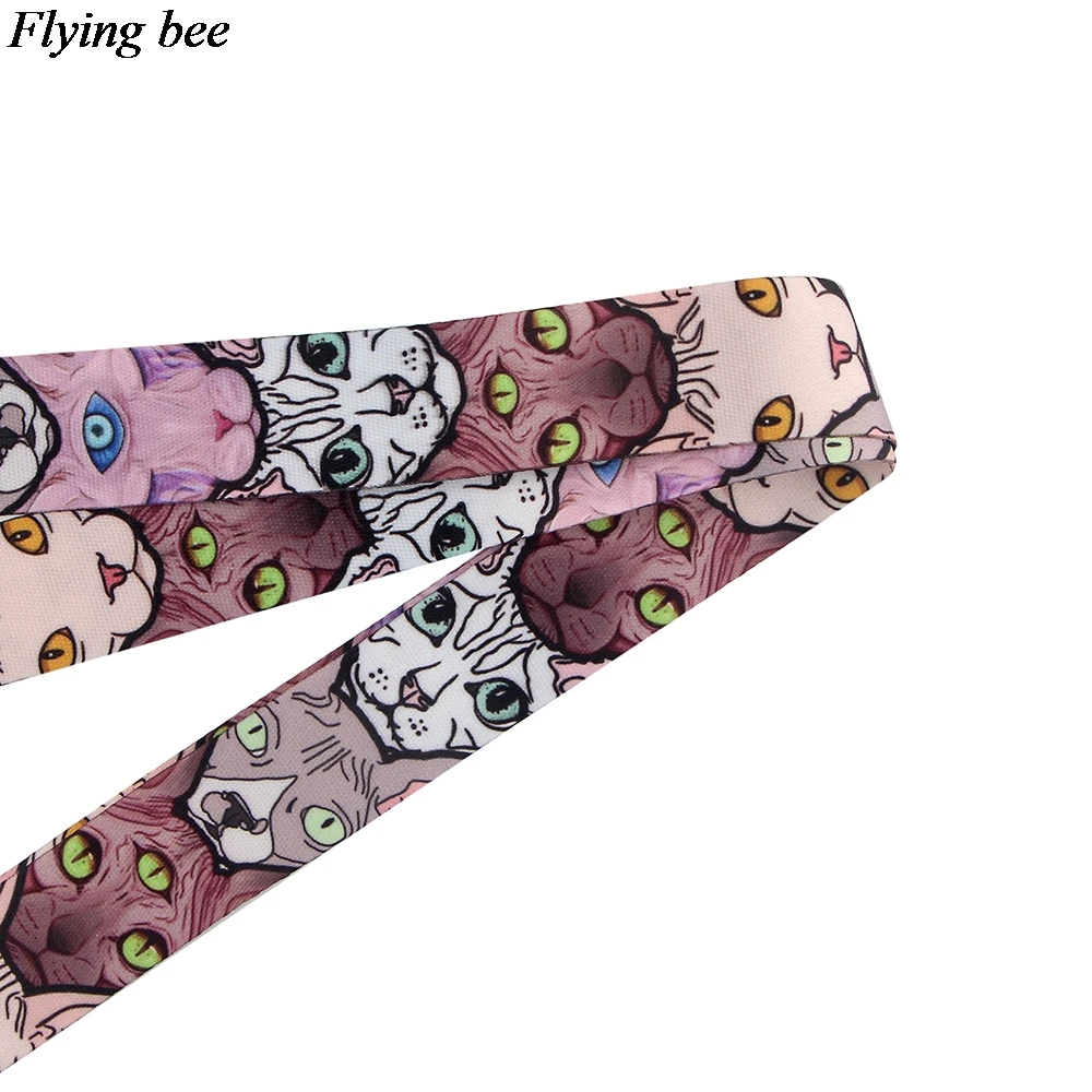 Flyingbee мультфильм кошка животные КЛЮЧИ ID карта тренажерный зал Мобильный телефон