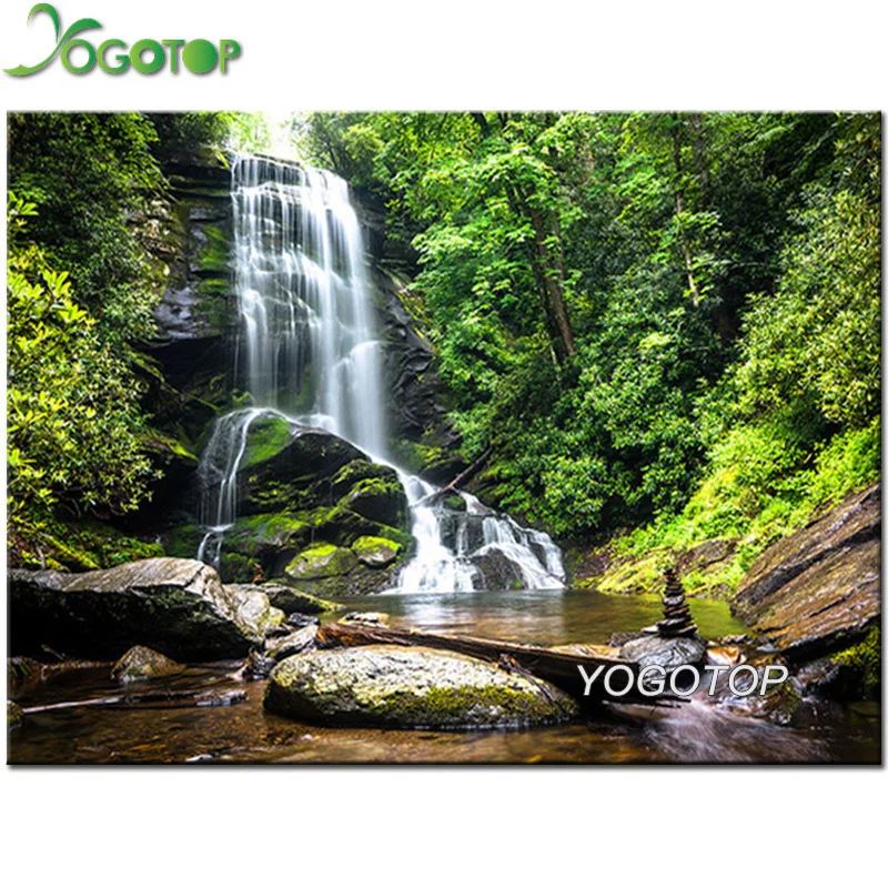 Алмазная живопись 5d &quotсделай сам&quot водопад бриллиантовая вышивка природный