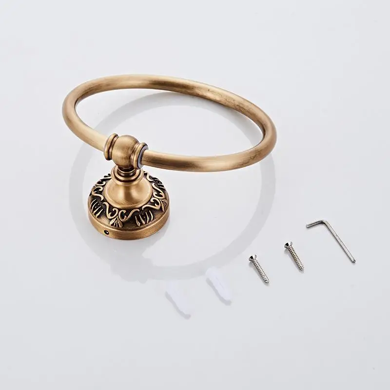 

Antique/Black/White Wall-Mounted Round Towel Ring Classic Bathroom towel holder Bathroom Accessories