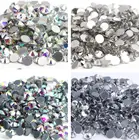 SS3-SS40 (1,3 мм-8,4 мм), стразы ААА, прозрачные стразы AB, без горячей фиксации, для ногтей, 3D украшения ногтей, Самоцветы