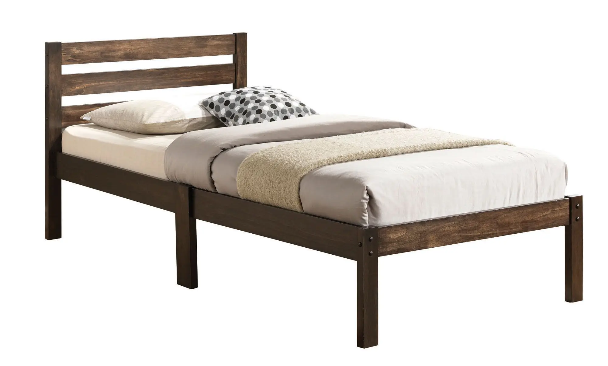 

Twin Bed in Ash Brown Bedroom Furniture In Stock for Livingroom