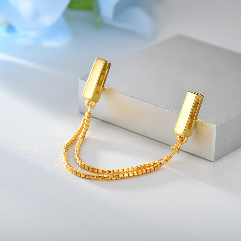 DEVOLOVE новая Подлинная 925 застежка из стерлингового серебра безопасная цепь бисера