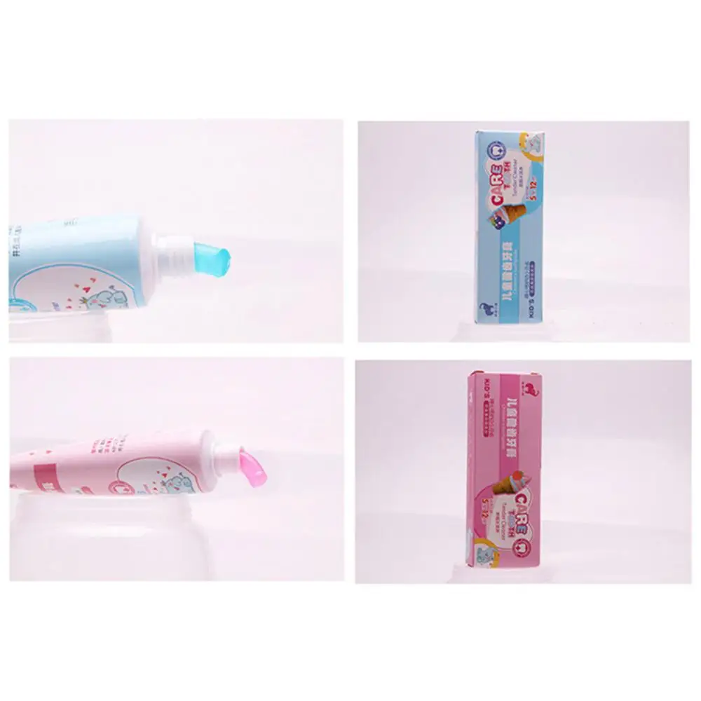 

Kids Toothpaste Anticavity Cleaning Toothpasts Fluoride Free Blueberry or Strawberry Flavor Teeth Cleaning Oral Care
