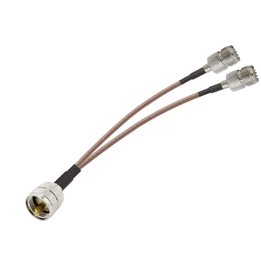 УВЧ штекер RG316 Удлинительный кабель сплиттер разъем PL259 к двойному SO239 гнездо