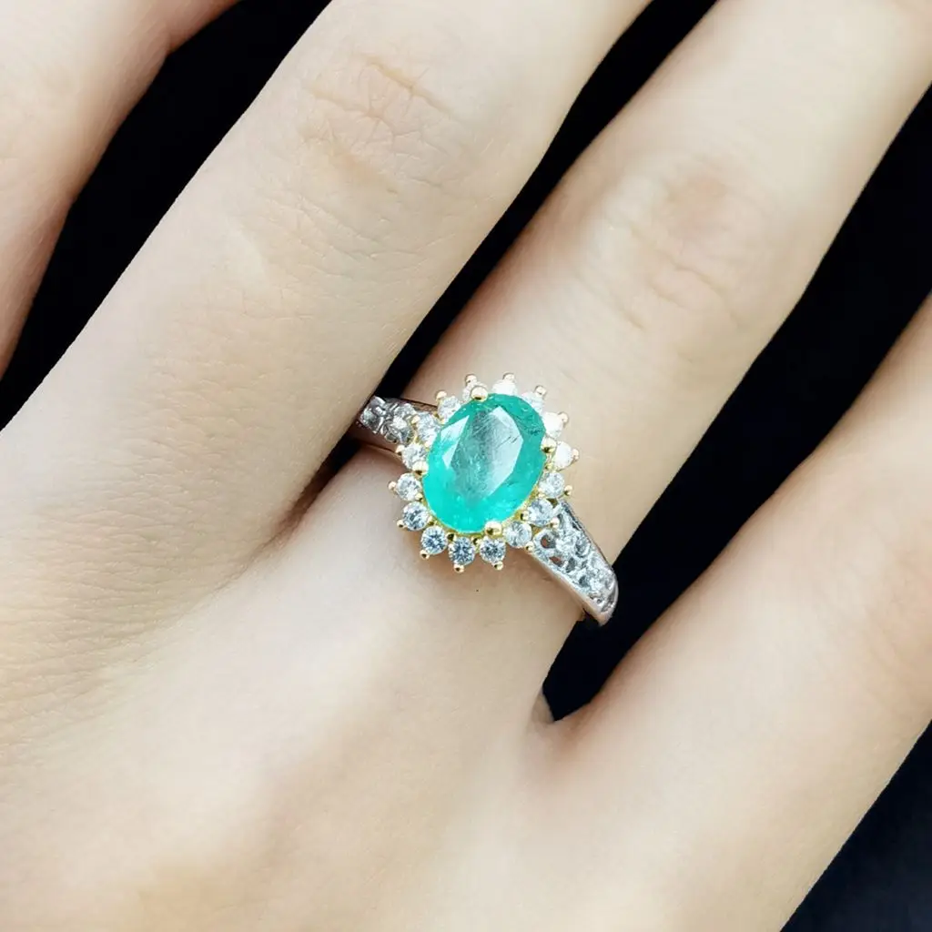 

Wong Rain 925 Sterling Silver Oval Cut Natural Emerald Gemstone Moissanite Wedding Engagement Vintage Classic Rings Fine Jewelry