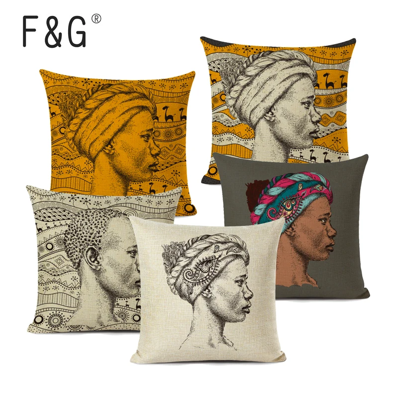 Наволочка для подушки в африканском стиле наволочка Африканской женщины