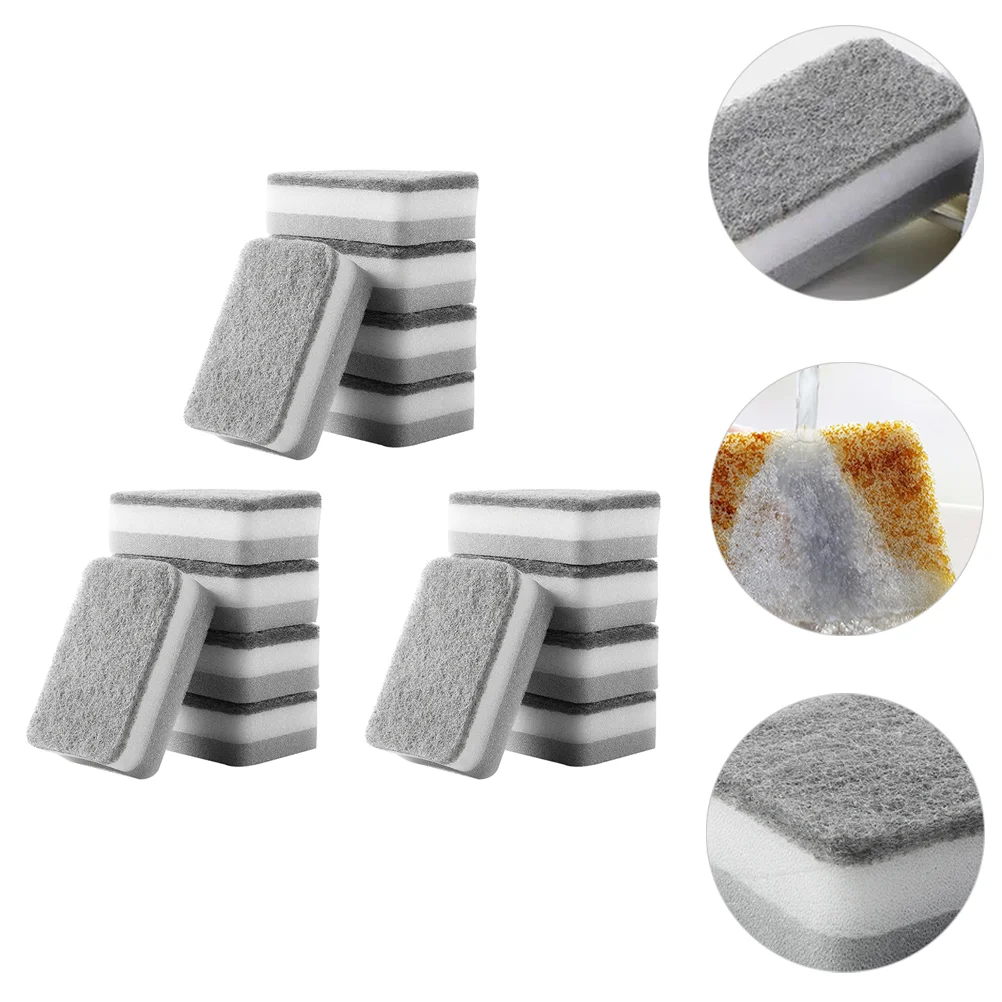 

15Pcs Sponge Scouring Pads Cleaning Pad Reusable Kitchen Dish Washing Sponge