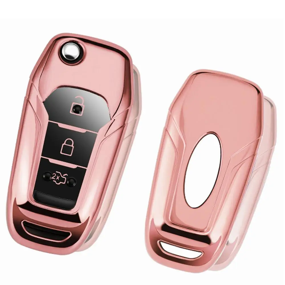 Soft TPU Case Car Key Cover For Ford Fusion Fiesta Escort Mondeo Everest Ranger Accessories Keychain Cap Holder | Украшения и