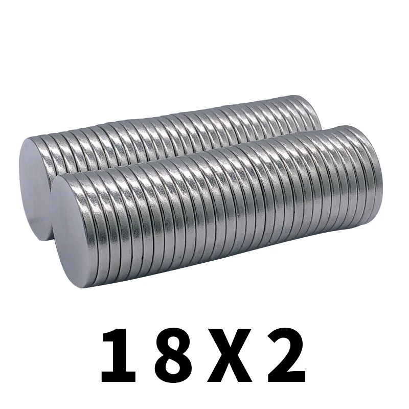 50/100/200 шт. 18x2 мм N35 Супер сильный редкоземельный магнит маленький круглый