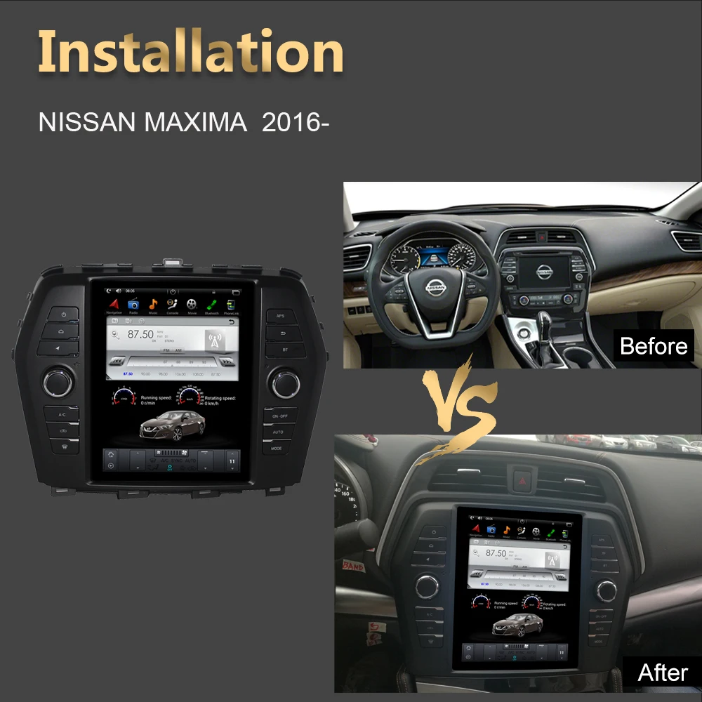Вертикальный Автомобильный GPS-навигатор в стиле Tesla Android 9 0 для NISSAN MAXIMA 2016-радио