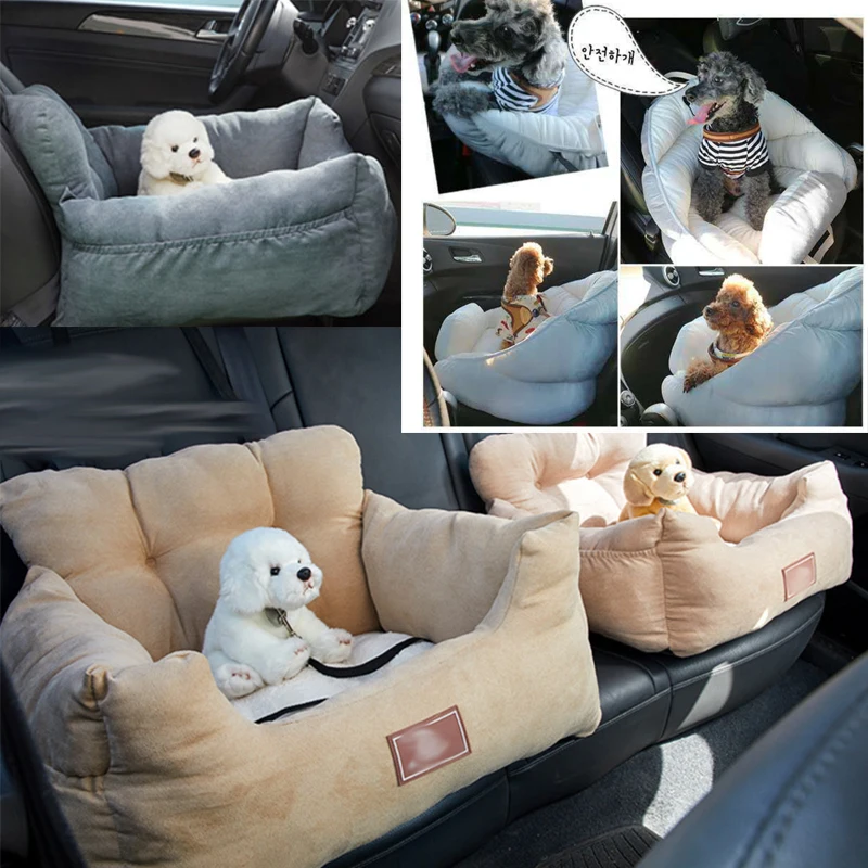 Car Seat Pad With Safety Belt Cat Puppy Bag Safe Carry House