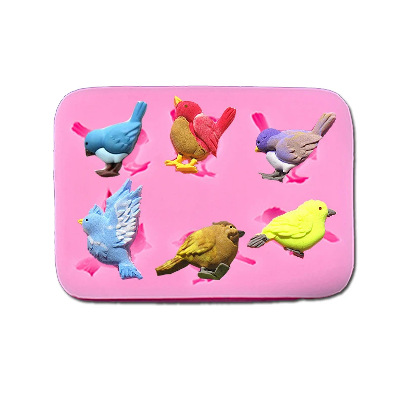 Силиконовая форма в форме птицы для украшения кексов тортов конфет шоколада