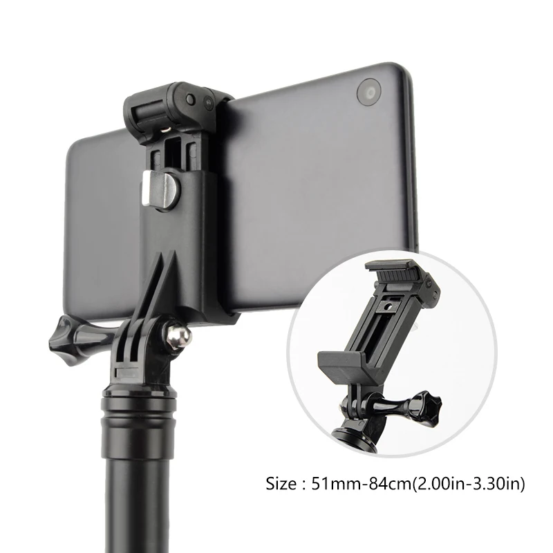 

NEW Mobile Phone Clip Mount Bracket Selfie stick monopod Holder for GoPro iPhone Xiaom Samsung Huawei Tripod Adapter Accessories