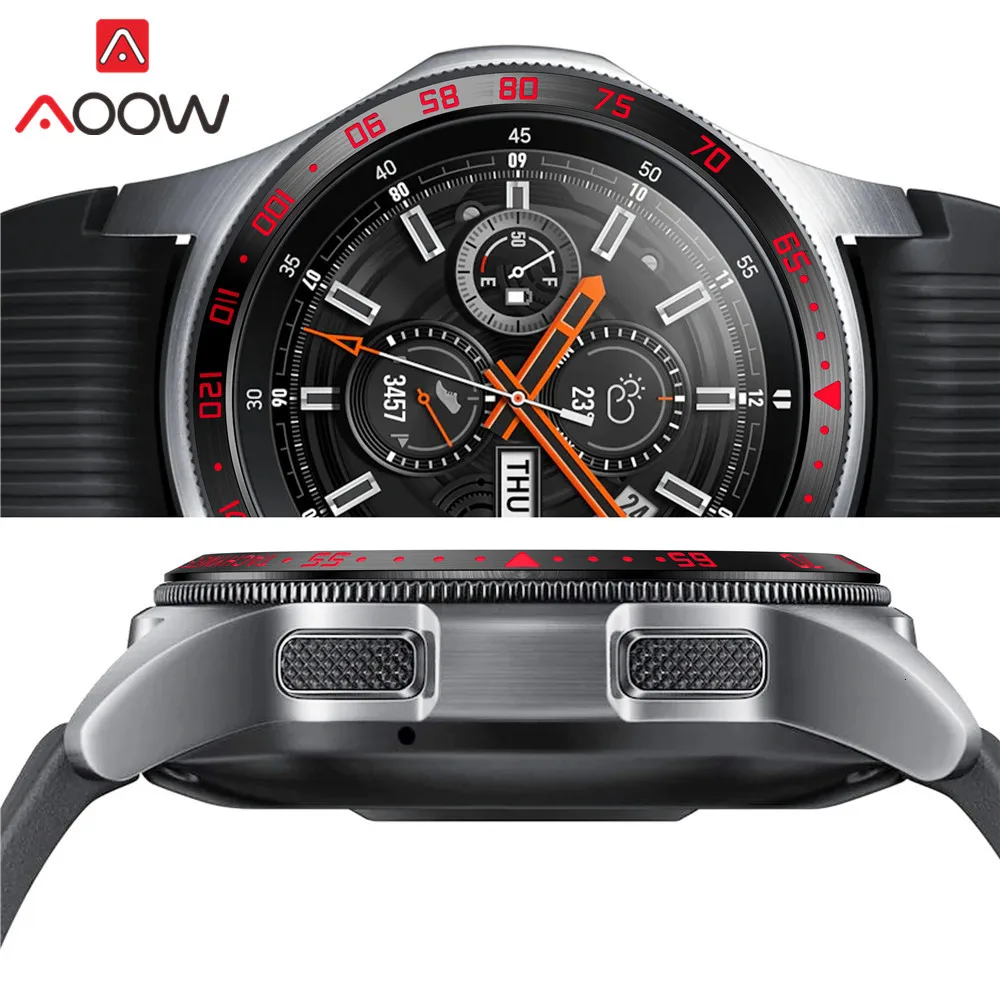 Ободок кольцо стиль для samsung Galaxy Watch 46 мм клейкая крышка против царапин Нержавеющая сталь защита аксессуары для шестерни S3