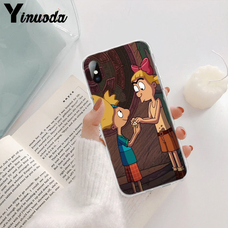 Yinuoda Hey Arnold TPU Мягкий силиконовый прозрачный чехол для телефона iPhone 8 7 6 6S Plus X XS MAX 5 5S SE XR 11 pro max