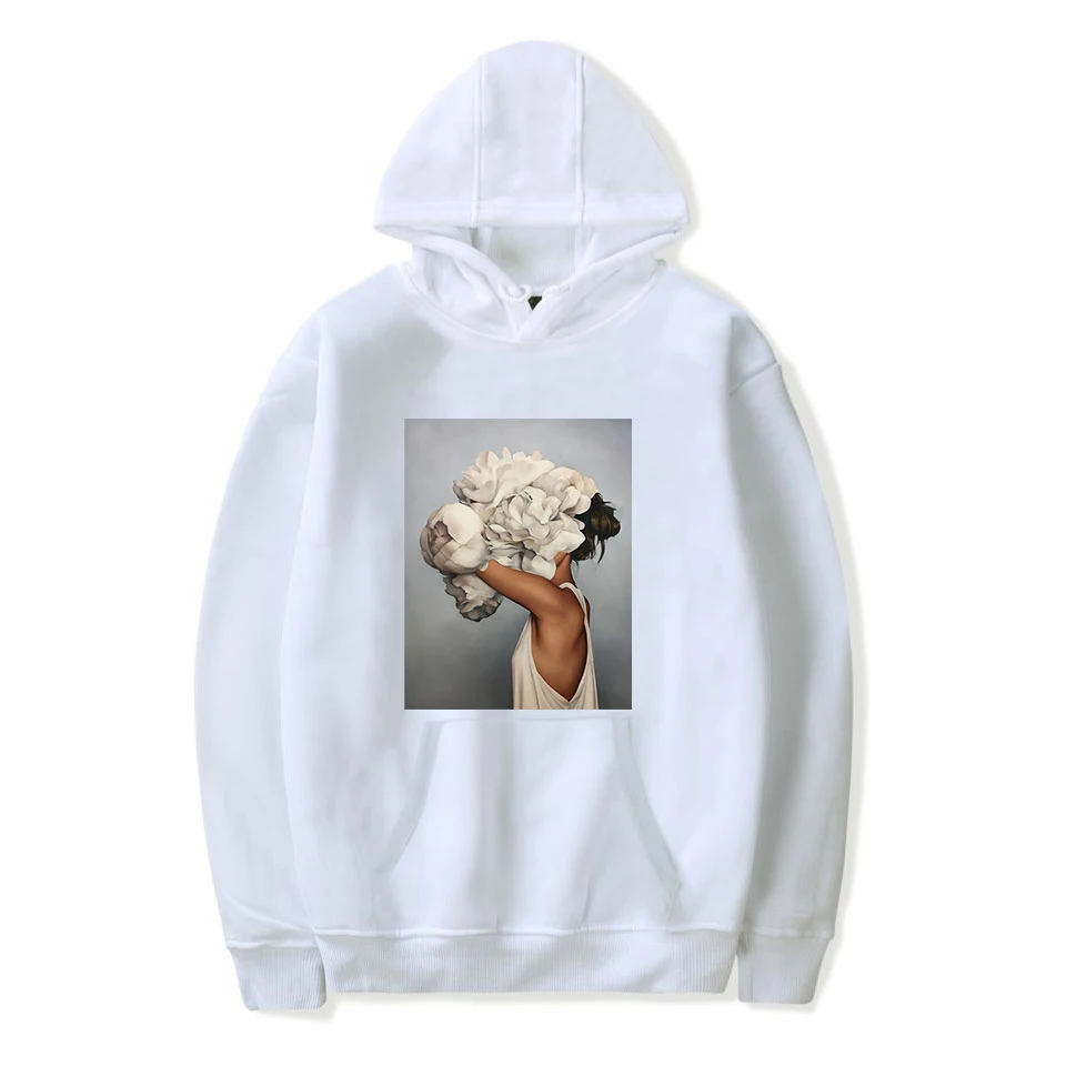 

Flowers Feather Hoodies Women/Men Fashion Sweatshirt Pullover Harajuku Hoodie Male Clothes Tops Autumn Winter Hoodies Sweatshirt