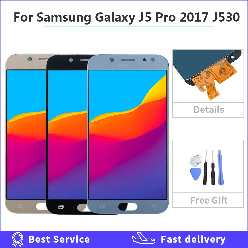 Регулируемая яркость ЖК дисплей для Samsung Galaxy J5 2016 2017 J530 J510 J500 сенсорный экран