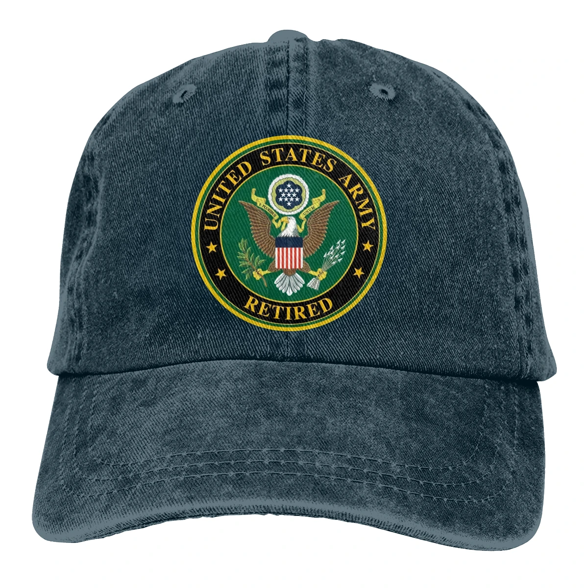 

US Army Retired man's womans Retro Washed Cowboy hat Sun Caps