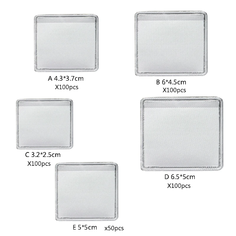 

100x Self-Adhesive Necklace Chain Pockets Plastic Label Holders Clear Pocket Sleeves for Hold Loose Chain Jewelry Supply