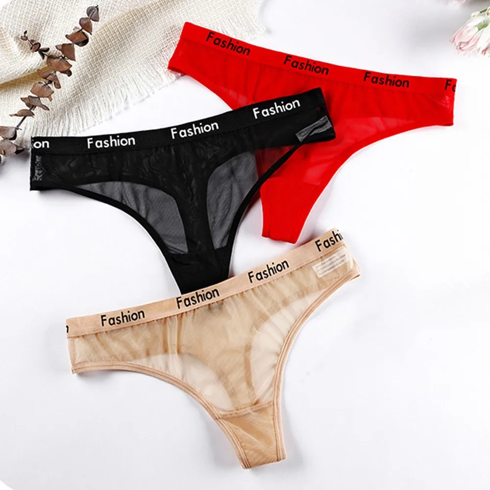 Woman G-string Briefs Sexy GirlsThong Panties Underwear Fashion Mid-Waist Soft Sport Lingerie Underpants