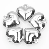 dropshipping heart pendant 100 stainless steel charms for necklace bracelets diy accessories jewelry making supplies never fade