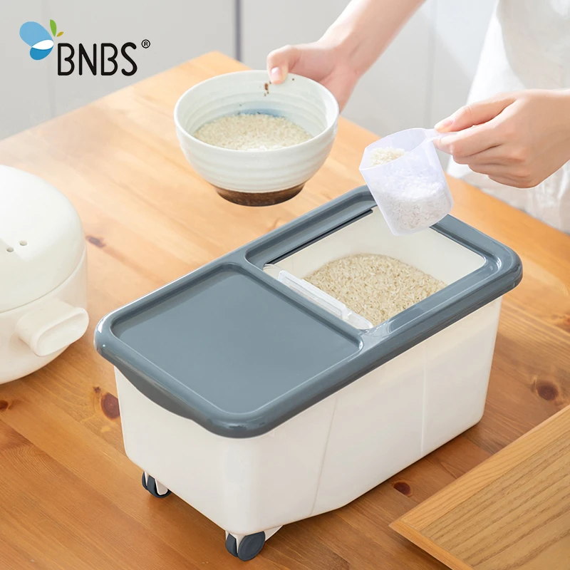 BNBS Кухонный Контейнер для хранения риса пластиковые кухонные принадлежности