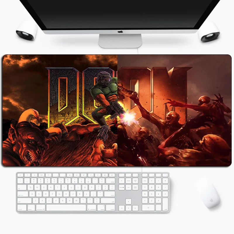 DOOM игровой Мышь геймер большой площадки 60x30 см XL резиновая клавиатура коврик
