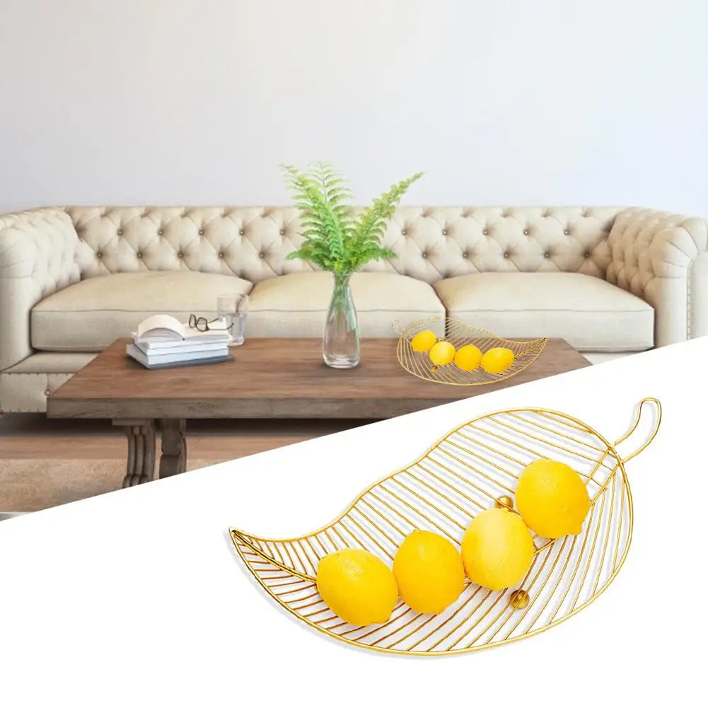 Скандинавский стиль Фруктовая тарелка гостиная дома инновационная форма листа