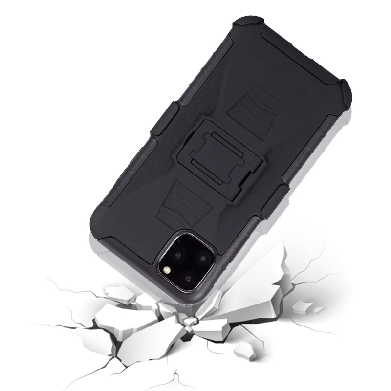 Армированный противоударный чехол с зажимом для ремня телефона iPhone 11 12 Pro Max X XS XR 7