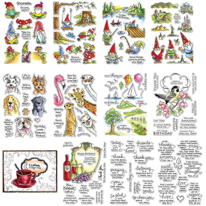 Набор прозрачных штампов для скрапбукинга сделай сам|Штампики| |