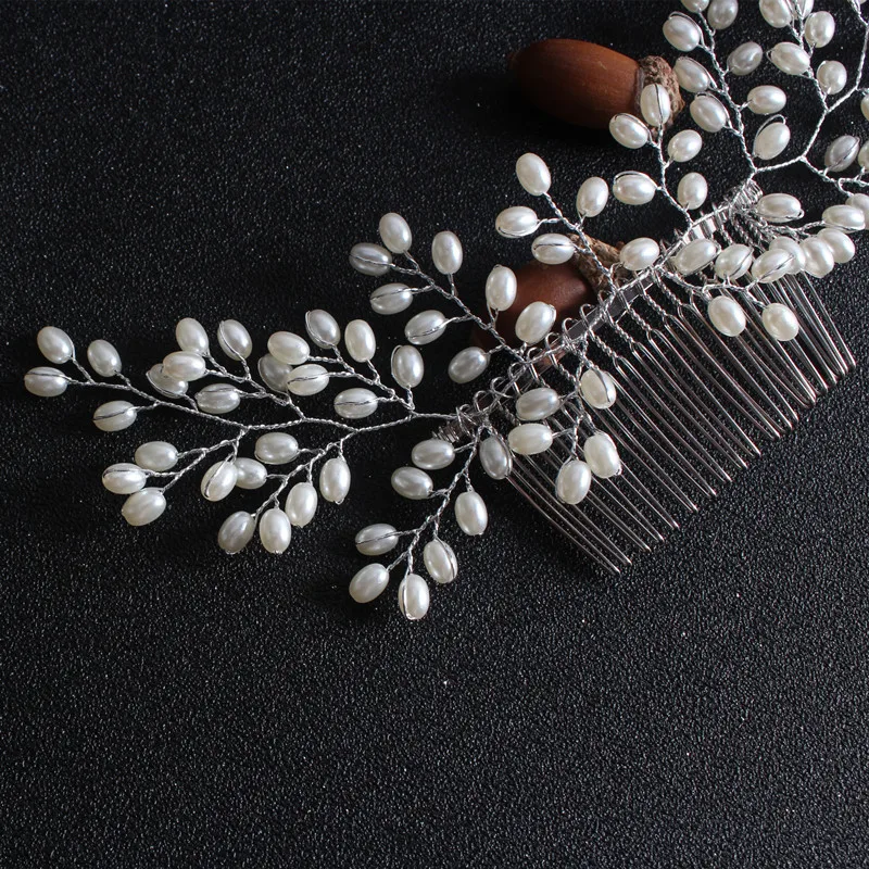 Красивый головной убор невесты гребень свадебное платье аксессуары для волос