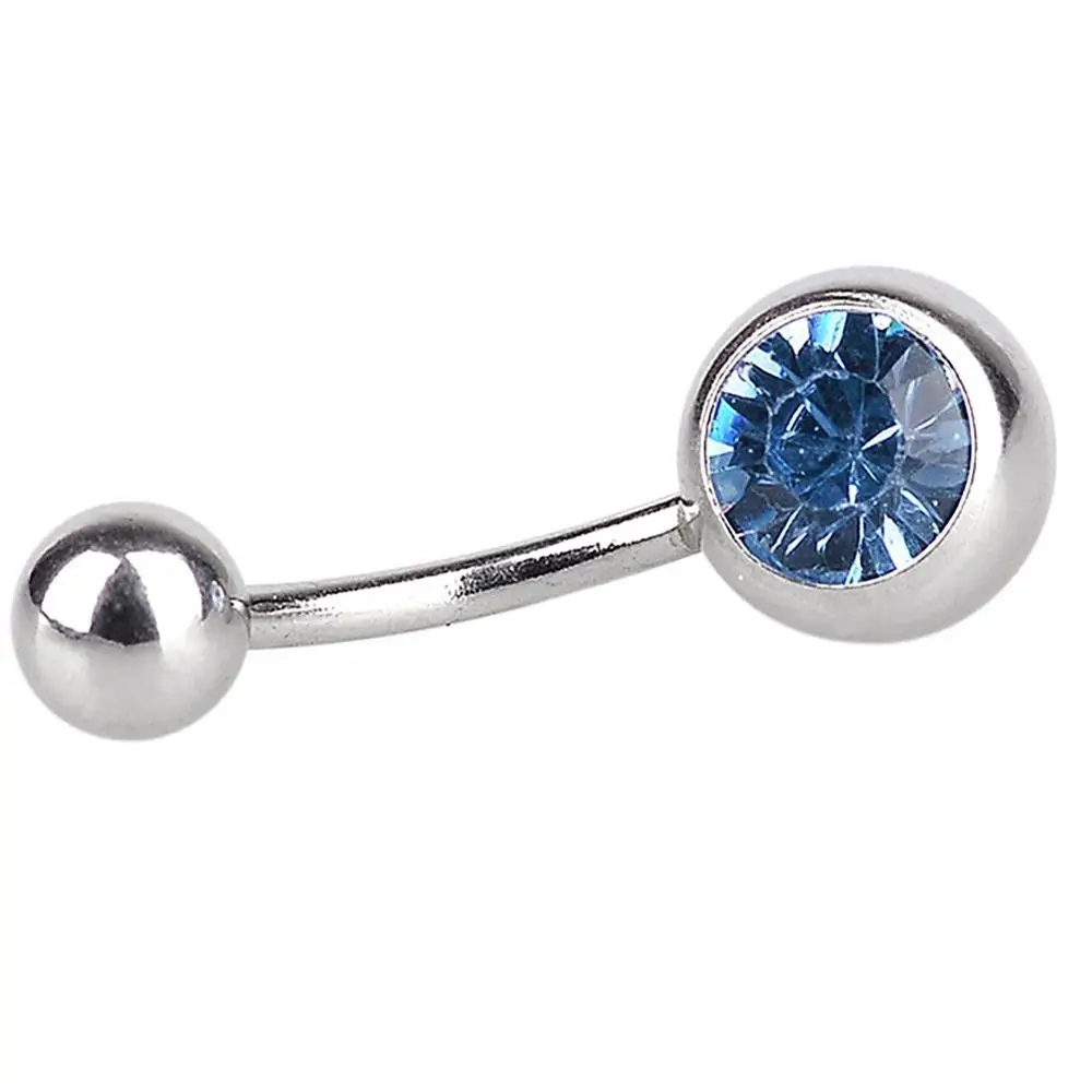 PINKSEE 1 шт. хирургический пупок из стали 316L кольцо для пупка хрустальный шар