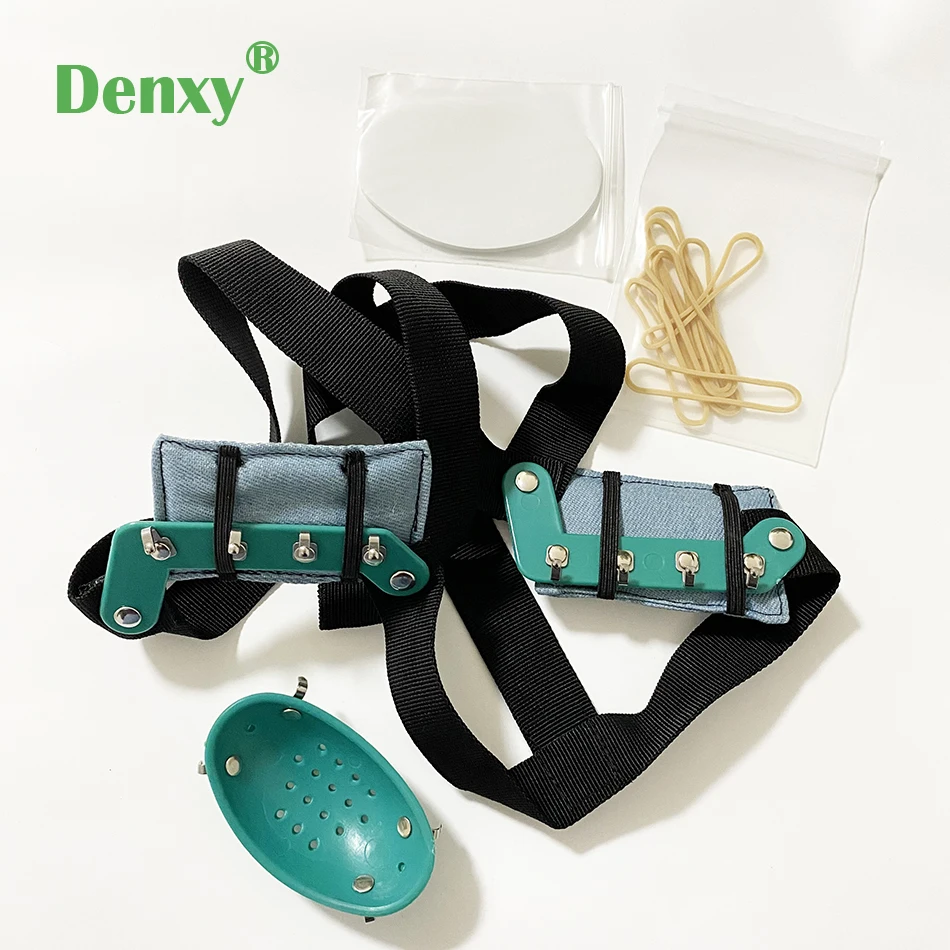 Denxy 3pc Orthodontic Combination head cap Headgear Strap extraoral anchorage  attachment product Orthodontic Dental bracket