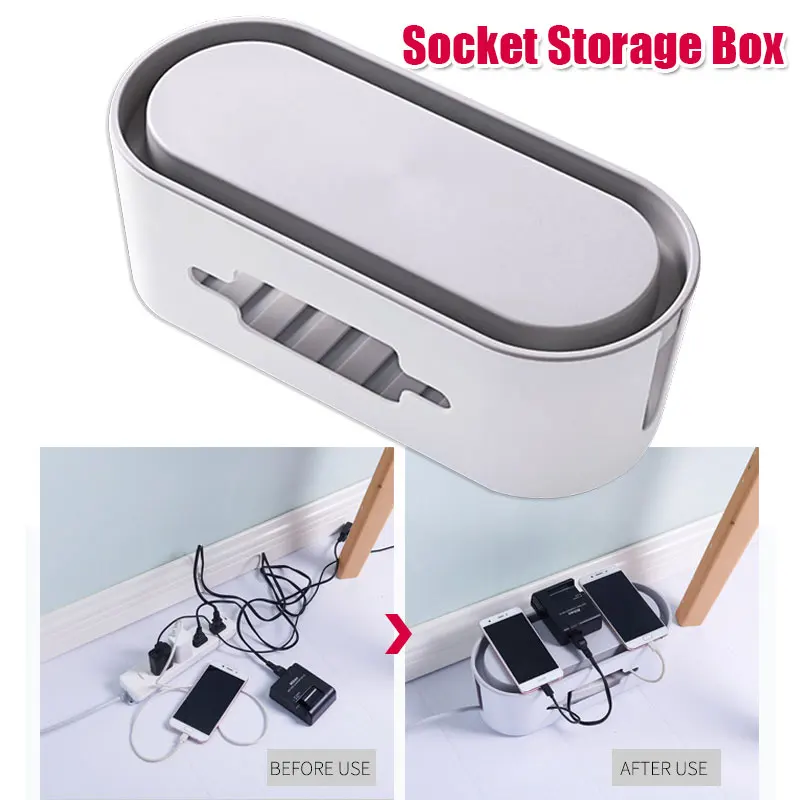 Пластиковая розетка ящик для хранения кабелей проволока управление стол