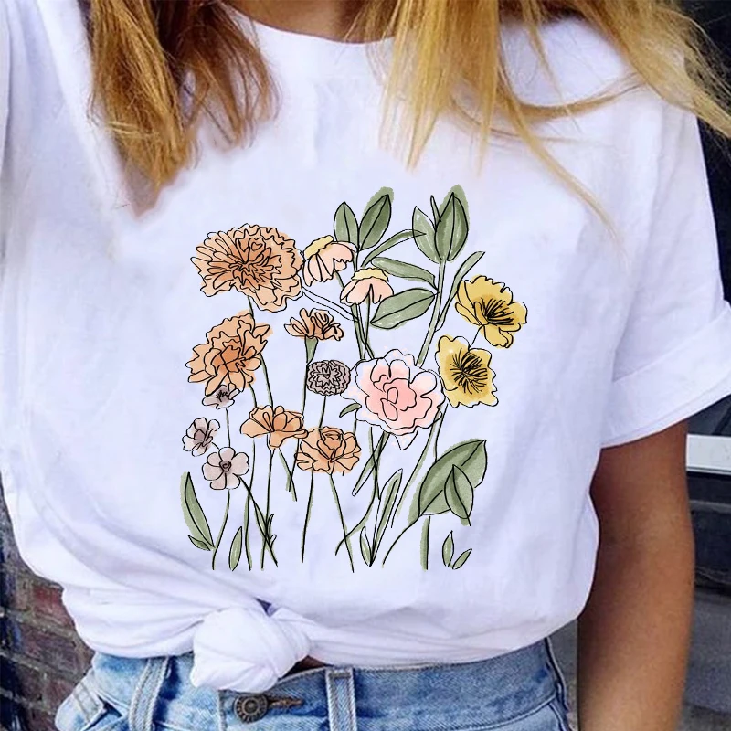 

Women Graphic Butterfly Trend Love Happy Valentine's Day 90s Short Sleeve Lady Clothes Tops Tees Print Female Tshirt T-Shirt
